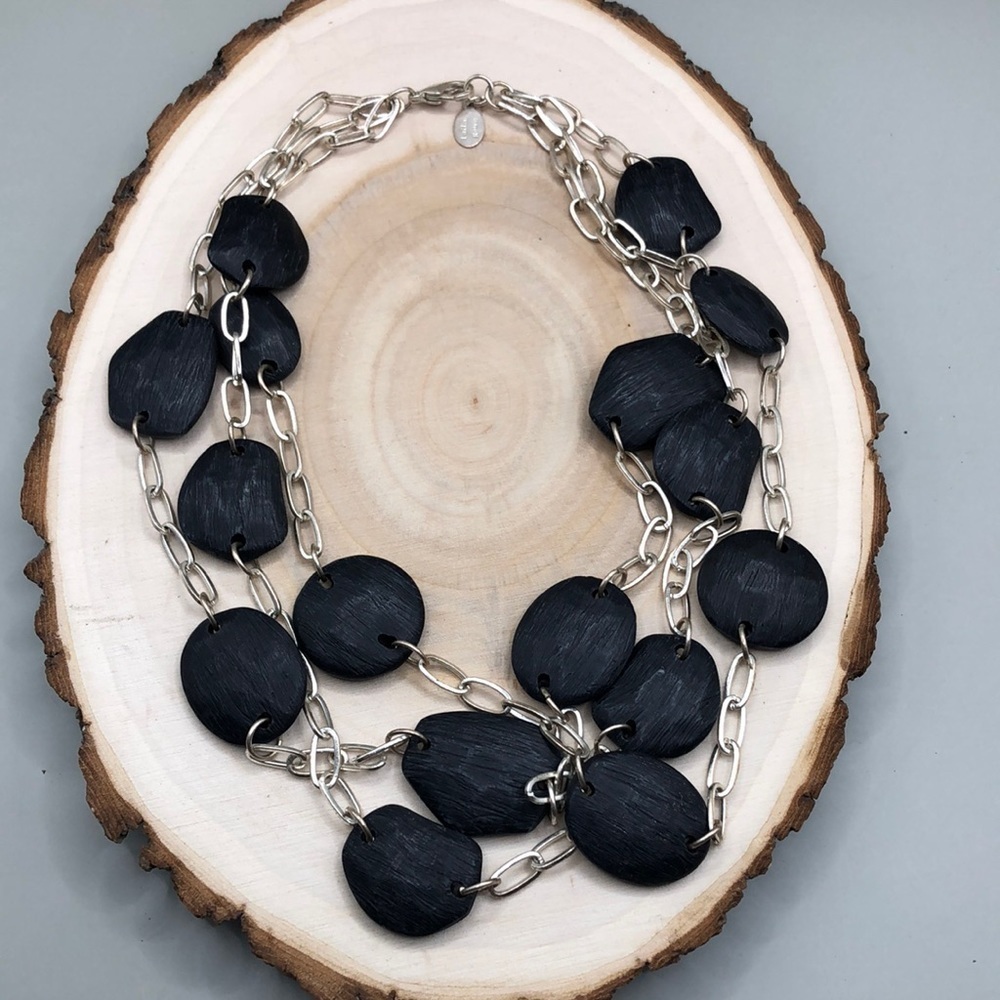 Laila Rowe statement style necklace triple layer.